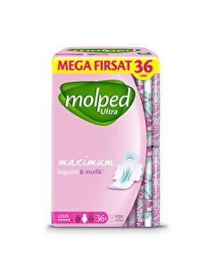Molped Hijyenik Ped Anatomik Mega Uzun 36'lı