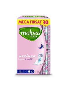 Molped Hijyenik Ped Anatomik Mega Gece 30'lu