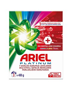 Ariel Platinum Oxi Ekstra Leke Çıkarma Renklilere Özel Toz Deterjan 450 gr
