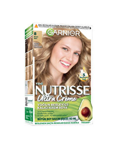Garnier Nutrisse Yoğun Besleyici Kalıcı Krem Saç Boyası 8 Koyu Sarı
