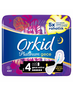 Orkid Hijyenik Ped Platinum Gece Extra 6'lı