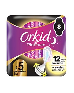 Orkid Platinum Hijyenik Ped Eko Gece Ekstra Plus 8'li