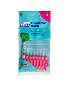 Tepe Arayüz Fırçası 0.4 mm Pembe 8'li