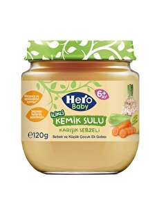 Hero Baby Kemik Sulu&Karışık Sebzeli Bebek Maması 120 gr