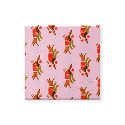 Alouette Alouette Yılbaşı Peçete Porsuk Köpek 20'li