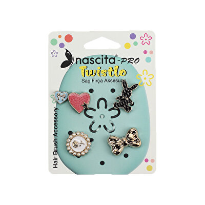 Nascita Nascita Saç Fırçası Aksesuar Seti Twistlo Mint Yeşili 4'lü