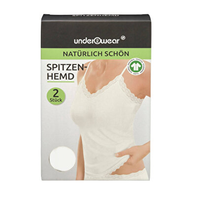 Underwear Underwear Kadın Dantelli Atlet 2'li Beyaz M Beden