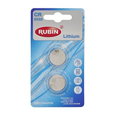 Rubin Rubin Düğme Lithium Pil CR2032 2'li
