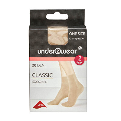 Underwear Underwear Soket Çorap 20 den, Şampanya Standart Beden