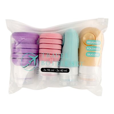 KPM KPM Seyahat Şişe Silikon Set 4'lü