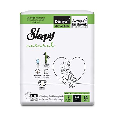 Sleepy Baby Sleepy Bebek Bezi Jumbo 7 Beden XXL 14'lü