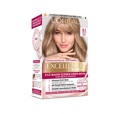 L’Oréal Paris L’Oréal Paris Excellence Creme Saç Boyası Küllü Koyu Sarı 8.1