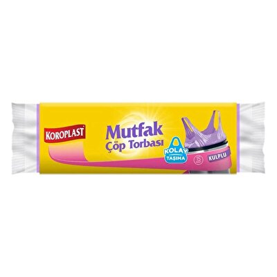 Koroplast Koroplast Mutfak Çöp Torbası Kulplu 15'li