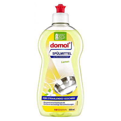 Domol Domol Bulaşık Deterjanı, Yağ Çözücü Limonlu, Konsantre, Elde Yıkama 500 ml