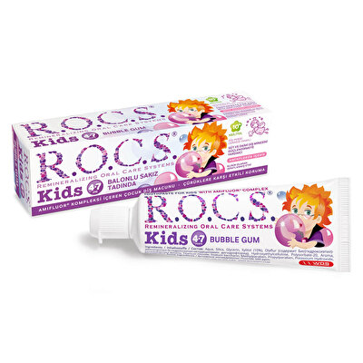 Rocs Rocs Kids Diş Macunu 4-7 Yaş Balon Sakızı Tadında 45 gr