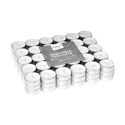 Rubin Licht Rubin Licht Tealight Mum Beyaz, 4 Saat, 90'lı