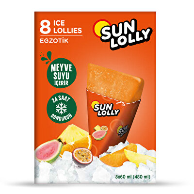 Sun Lolly Sun Lolly Egzotik Aromalı Su Buzu 8x60 ml