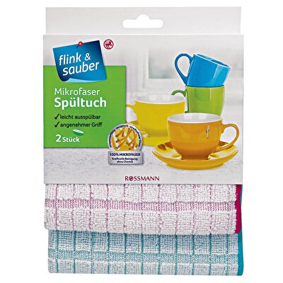 Flink & Sauber Flink & Sauber Mutfak Bezi Mikrofiber Premium, 30x30 cm 2'li