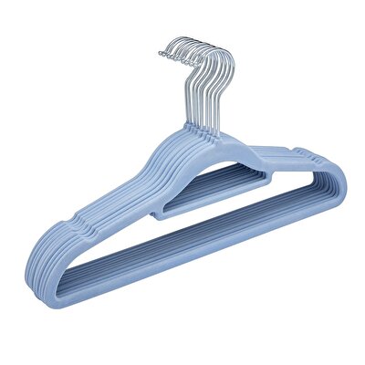 Ideenwelt Ideenwelt Dolgulu Giysi Askısı Mavi 10'lu