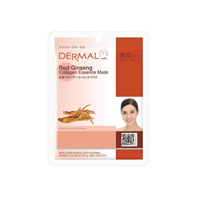 Dermal Dermal Kolajen Kağıt Maske Kırmızı Ginseng Özlü