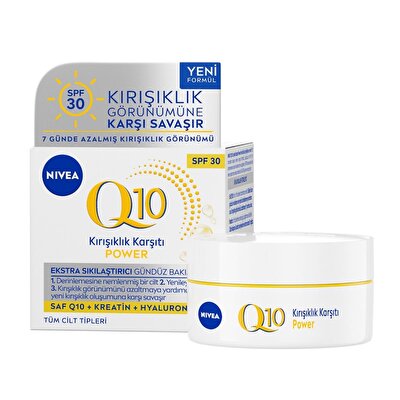 Nivea Nivea Q10 Power Kırışıklık Karşıtı Ekstra Sıkılaştırıcı Gündüz Yüz Bakım Kremi 50 ml