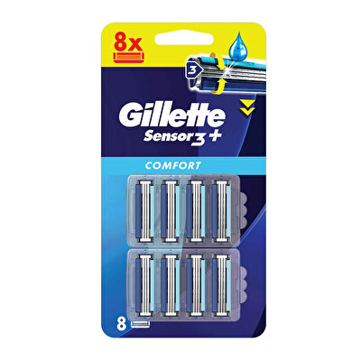 Gilette Gillette Sensor 3 Plus Comfort Tıraş Bıçağı Yedek Başlık 8'li