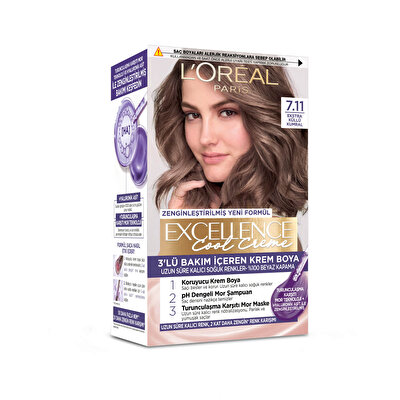 L’Oréal Paris L’Oréal Paris Excellence Cool Creme Saç Boyası Ekstra Küllü Kahve 7.11