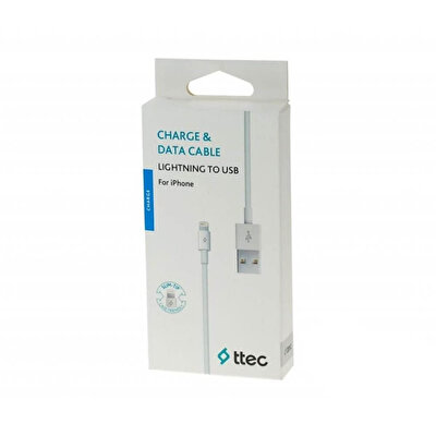 Ttec Ttec Şarj Kablosu Usb-A-Lightning Beyaz
