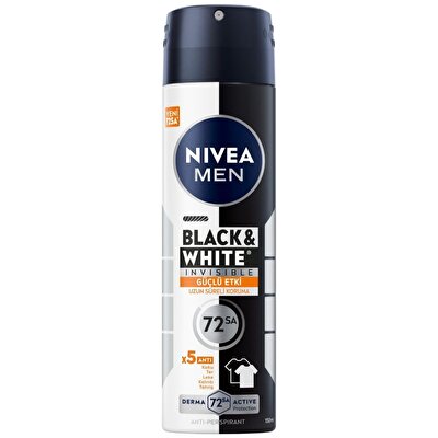 Nivea Men Nivea Men Erkek Sprey Deodorant 72h Anti-perspirant Black&White Invisible Güçlü Etki 50 ml
