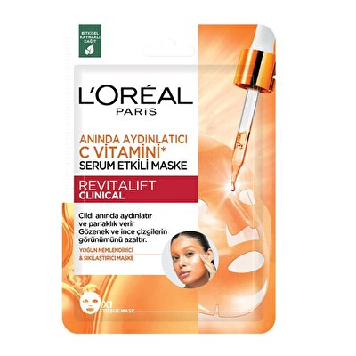 L’Oréal Paris L’Oréal Paris Revitalift Clinical Anında Aydınlatıcı C Vitamini Serum Etkili Maske 26 gr