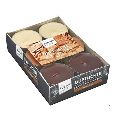 Rubin Licht Rubin Licht Tealight Kokulu Mum Maxi 12'li Sandal Ağacı
