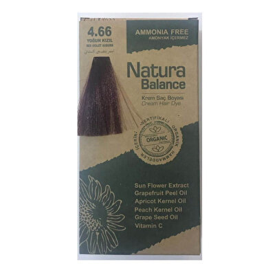 Natura Balance Natura Balance Krem Saç Boyası Yoğun Kızıl 4.66 1 adet