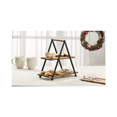 Ideenwelt Ideenwelt Etajere Büfe 2 Katlı Servis Akasya