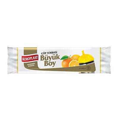 Koroplast Koroplast Büyük Boy Çöp Torbası Mandarin Kokulu 10'lu