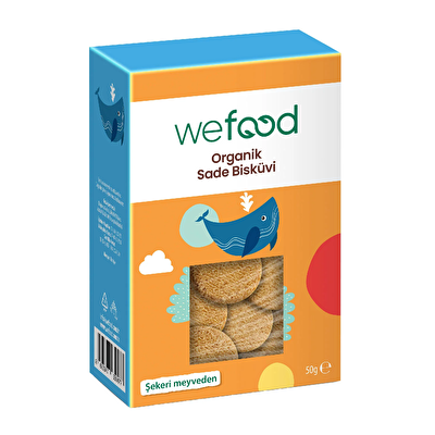 Wefood Wefood Organik Sade Tereyağlı Bisküvi 50gr