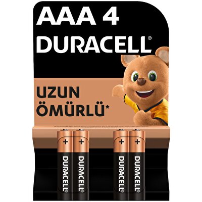 Duracell Duracell AAA Alkalin İnce Kalem Pil 4'lü paket 1,5 V LR03/MN2400