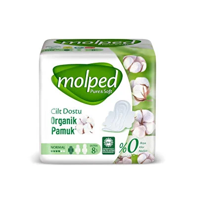 Molped Molped Hijyenik Ped Ultra Pure & Soft Tekli Normal 8'li