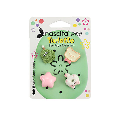 Nascita Nascita Saç Fırçası Aksesuar Seti Twistlo Yeşil 4'lü