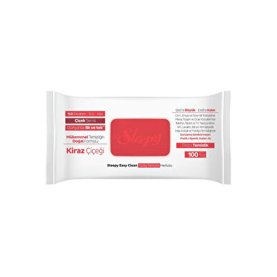 Sleepy Sleepy Yüzey Temizlik Havlusu Kiraz Çiçeği 100'lü
