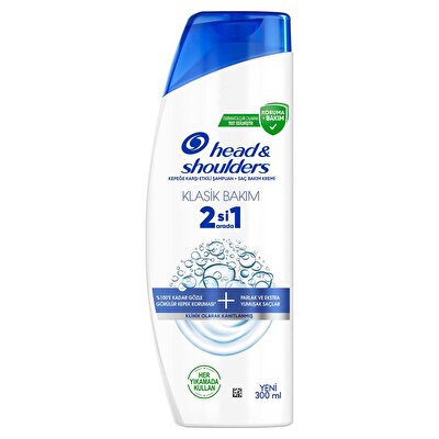Head & Shoulders Head&Shoulders Şampuan 2'si 1 Arada Klasik Bakım Kepek Karşıtı 300 ml