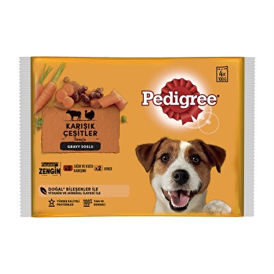 Pedigree Pedigree Poşet Mama Etli Seçenekler 4x100 gr