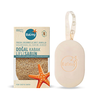 Balmy Balmy Doğal Kabak Lifli Sabun Fresh Coconut & Soft Vanilia 1 adet