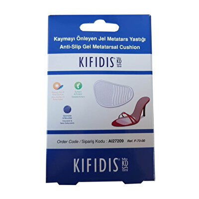 Kifidis Kifidis Kaymayı Önleyen Silikon Jel Metatars Yastığı 1 çift