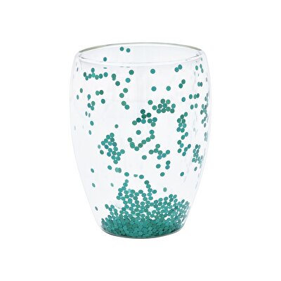 Ideenwelt Ideenwelt Çift Cidarlı Bardak Konfeti Mavi 350 ml