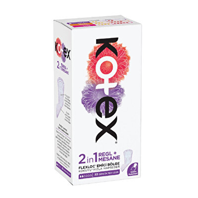Kotex Kotex Günlük Ped 2 in 1 Regl ve Mesane 22'li
