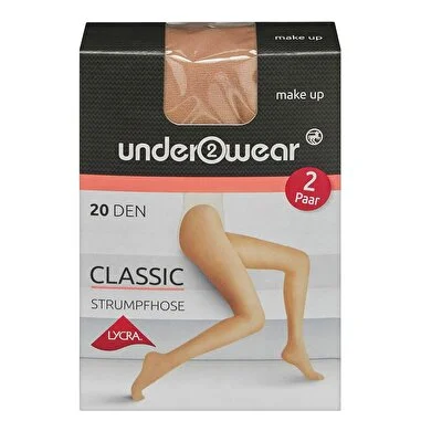 Underwear Underwear Likralı Külotlu İnce Çorap 20 den, Ten Rengi 36/38 Beden