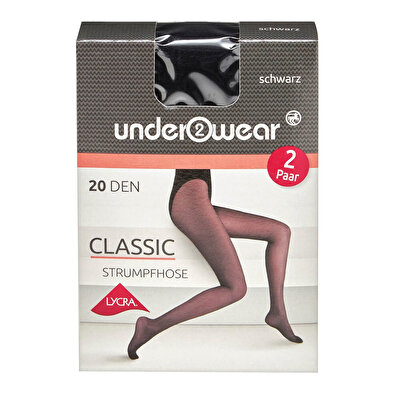 Underwear Underwear Likralı Külotlu İnce Çorap 20 den, Siyah 40/42 Beden