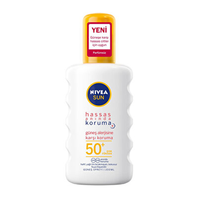 Nivea Sun Nivea Sun Güneş Alerjisine Karşı Anında Hassas Koruma Güneş Spreyi SPF 50+ Çok Yüksek Güneş Koruyucu 200 ml