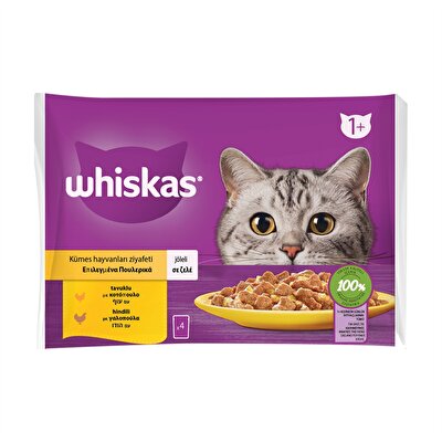 Whiskas Whiskas Yaş Kedi Maması Poşet Kümes Hayvanları 4x85 gr