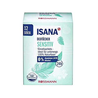Isana Isana Deodorantlı Islak Mendil Hassas 12'li